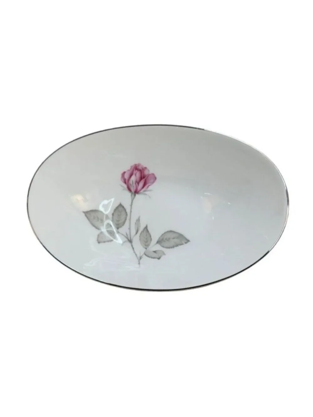 Vintage Zylstra Rose Selected Fine China Oval Serving Bowl Made in Japan
